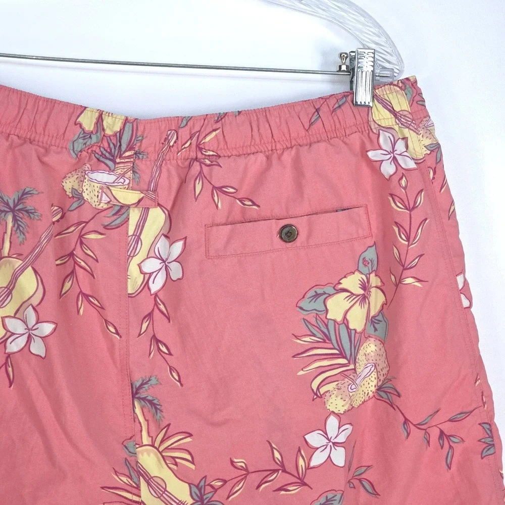 VTG 90s Tommy Bahama Swim Shorts Trunks Large Paradise Nation Lined Aloha Floral
